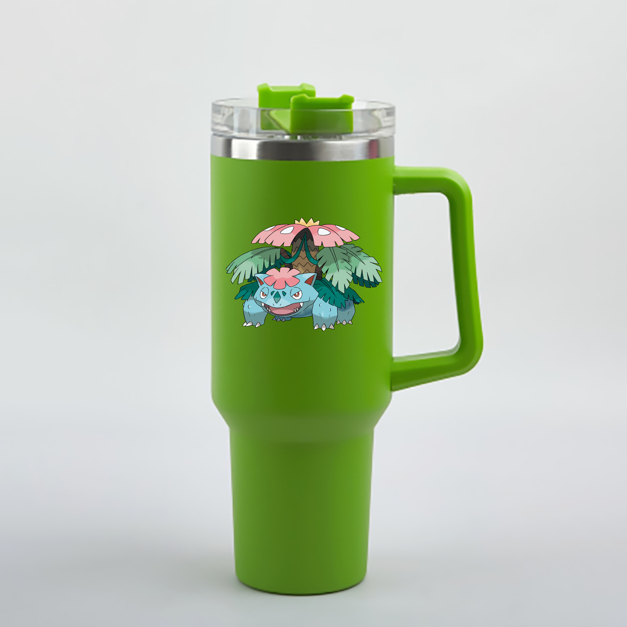 （画像用） ポケットモンスター Pokémon 1200mL車用タンブラー - クリスタルステッカー（プラスチックストロー付き）